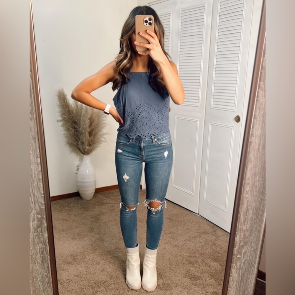 Abercrombie & Fitch Blue Tank Top
